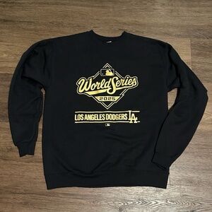 Los Angeles Dodgers World Series 2025 Black gold crewneck sweatshirt Medium